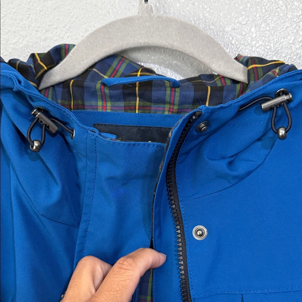Pendleton Blue Raincoat with Plaid Lining - image 12